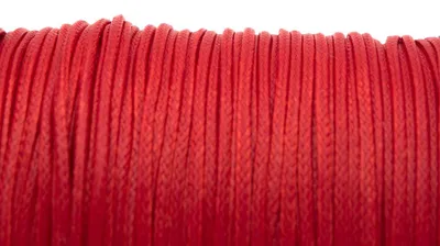 Produktbild von Vintageparts Polyesterkordel gewachst 10 m Rot 1 mm geflochten