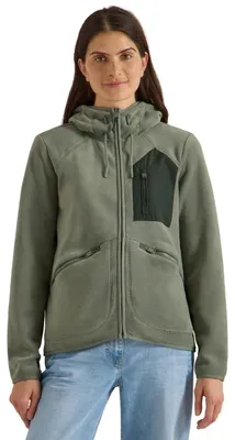 Obrázok produktu pre Fleecová bunda Cecil s kapucňou, farba: tmavo khaki, veľkosť: S