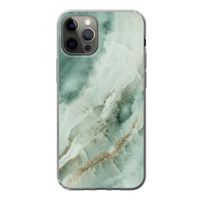 Produktbild von MuchoWow® Handyhülle Schutzhülle Hülle für iPhone 13 Pro Naturstein - Grün - Chic Silikon Softcase Handy Hülle - Handy-Tasche