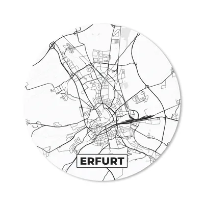 Produktbild von MuchoWow® Mauspad Mousepad Erfurt - Stadtplan - Karte 50x50 cm - Mousepads - Maus Mat - Pad - Mausunterlage - Vinyl