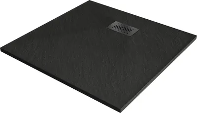 Image de Mexen Hugo cabine de douche carrée SMC 90 x 90 cm, noir, couvercle noir - 42709090-B