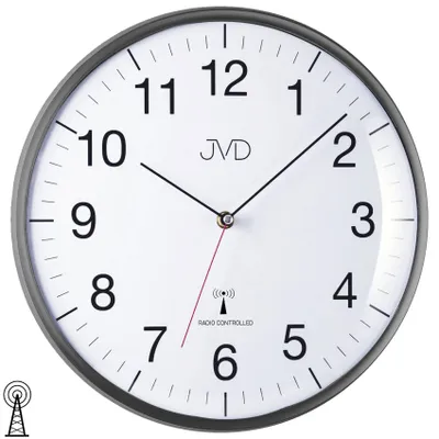 Produktbild von JVD RH16.2 Wanduhr Funk Funkwanduhr analog anthrazit rund