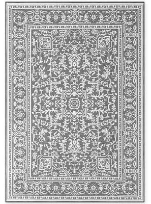 Immagine prodotto di Tappeto Kona, bicolore nero e bianco, adatto sia per interni che per esterni, resistente alle intemperie e robusto, marca Hanse Home
