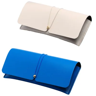 Image de Solidchoice - Étui à lunettes en cuirPolyuréthanesouple, avec chiffon de nettoyage et sac, lot de 2