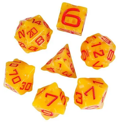 Immagine prodotto di Set di dadi HOT Games in plastica, 7 pezzi, per divertimento e avventura
