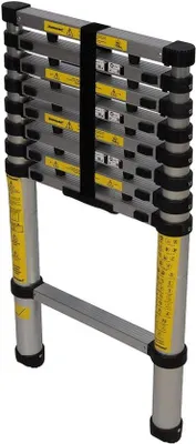 Immagine prodotto di Scala telescopica in alluminio con stabilizzatore, pieghevole e apribile, 2,6 m