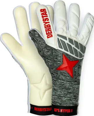 Immagine prodotto di DERBYSTAR APS Hyper 1 guanti da portiere bianco/grigio/rosso 12