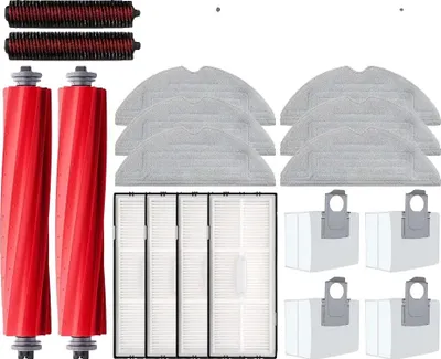 Immagine prodotto di Accessori per robot aspirapolvere, filtro HEPA, set di spazzole per la pulizia, BIANCO