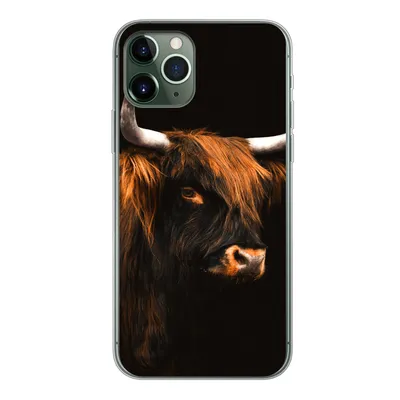 Produktbild von MuchoWow® Handyhülle Schutzhülle Hülle für iPhone 11 Pro Schottischer Highlander - Vlies - Kuh Silikon Softcase Handy Hülle - Handy
