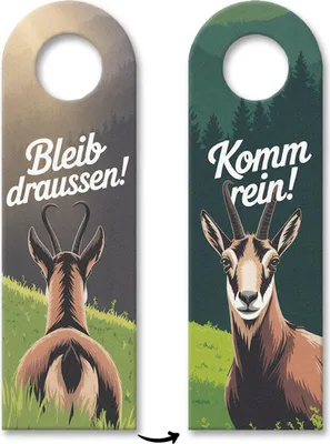 Produktbild von Bleib draussen Komm rein Gams Türhänger