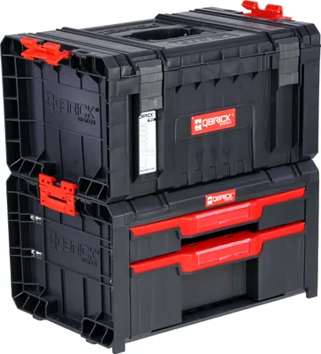 Produktbild von Werkzeugkasten mit Schubladen und Fächern Satz Kisten 2-in-1 Modular verbunden PRO