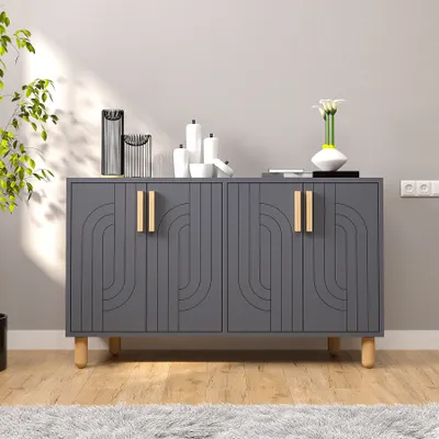 Produktbild von Skye Decor, Rodney - Anthracite, Konsole, 100 % Melaminbeschichtete Spanplatten, Anthrazit, 120 x 29,6 x 73,6 cm