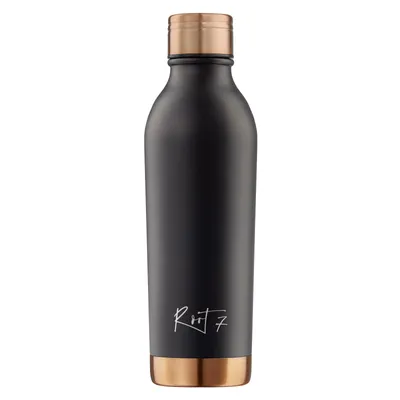 Zdjęcie produktu dla Root7 - Butelka termiczna ze stali nierdzewnej 500 ml OneBottle - Butelka do picia ze stali nierdzewnej, termiczna butelka na wodę, wolna od BPA, izolowana termiczna butelka do picia, butelka - termiczna butelka czarna
