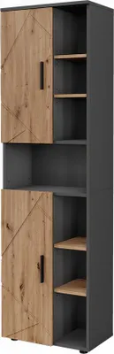 Produktbild von Hochschrank Vicco Irma Anthrazit/Artisan 50 x 172 cm mit 2 Türen, Model 54781
