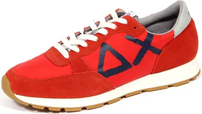 Produktbild von 1448J sneaker uomo rot/grau/blau SUN 68 scarpe Wildleder/Gewebe Schuh Mann