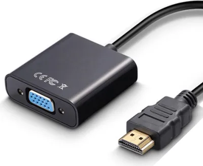 Obrázok produktu pre HD multimediálne rozhranie na VGA konvertor 1080P nerezový pozlátený adaptér rozhrania pre notebook