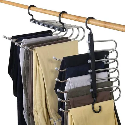 Produktbild von Schwarze 6-lagige Kleiderhanger für Schränke