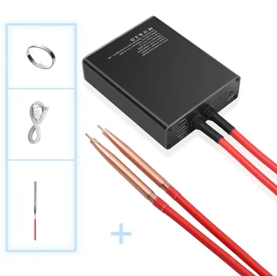 Produktbild von Tragbares DIY Punktschweißgerät - Handliches Mini Schweißgerät - Für 18650 Akkus - Mit Digitalanzeige - 220 V - 570 g