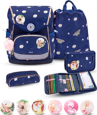 Produktbild von Belmil Compact Plus Premium Schulranzen Set 5-teilig "Daisy"
