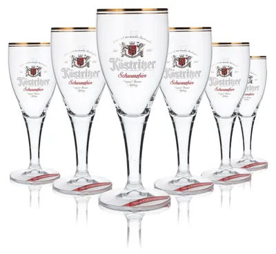 Produktbild von 6x Köstritzer Glas 0,3l Pokalglas Biergläser Set Schwarzbier Original Brauerei