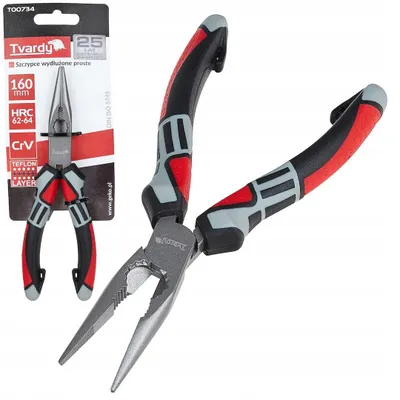 Produktbild von Tvardy Verlängerte Gerade Spitzzange CrV 160mm Präzisionswerkzeug