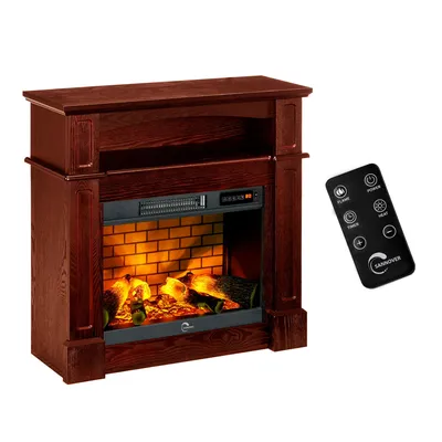 Zdjęcie produktu dla Kominek elektryczny Sifora 2000 W 80,5 x 30 x 81 cm Drewno Sannover – Dostarczany w stanie zmontowanym i gotowym do użycia