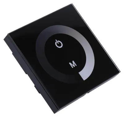 Touch-Dimmer für LED-Streifen, 12-24V, Wandmontage, Schwarz