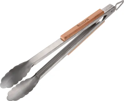 Obrázok produktu pre Kliešte na grilovanie, nerezová oceľ / drevo, VAGGAN BBQ, 45 cm