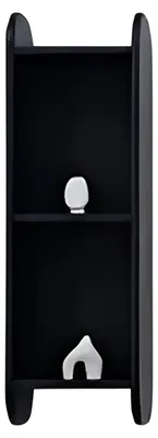 Image de Étagère en bois noir élégante Étagère pour le salon Meubles design Étagères