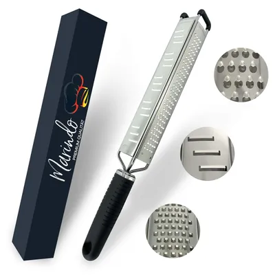 3-in-1 Küchenreibe – fein & grob, Edelstahl, 39 cm