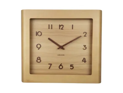 Produktbild von Karlsson Wanduhr Sole Squared Frame Light Basswood (33cm)