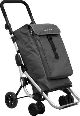 Produktbild von Famanu Einkaufstrolley mit Rädern - Faltbar - Abnehmbare Einkaufstasche - Einkaufswagen