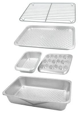 Produktbild von MasterClass 5-teiliges Backset aus recyceltem Aluminium, stapelbares Backformens