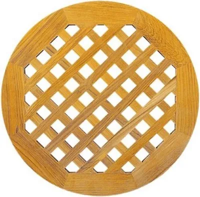 Image de Grille ronde ø 50 x 2,2 cm Teck