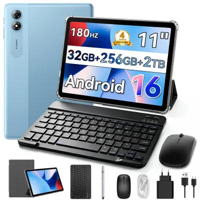 Produktbild von TABWEE T70 11“ Tablet, 32(8+24)+256GB, Android 16, 8000mAh, BT5.0, Face ID, Widevine L1, Rheinland, Umfasst Tastatur, Maus, Eingabestift usw
