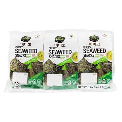 Produktbild von Bibigo Crispy Seaweed Wasabi 15g