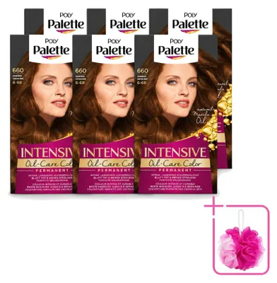 Obrázok produktu pre 6 ks farby na vlasy Poly Palette, odtieň Zlatá hnedá 660, objem 115 ml, balenie s výhodnou cenou