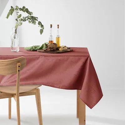 Produktbild von Ovale Tischdecke - Textiler Tischüberzug - Innen und Außen - Wasserdichter Beschichtung - 140 x 180 cm - Rosapink
