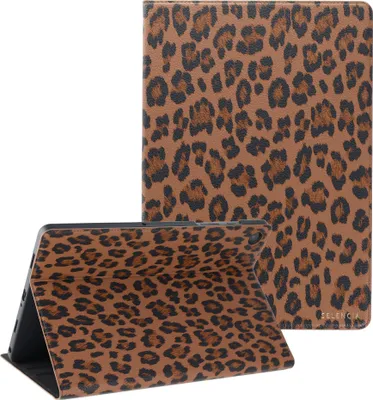 Produktbild von Selencia Sabi Klapphülle mit Leopardenmuster Samsung Galaxy Tab A11 Plus - Mocha Brown