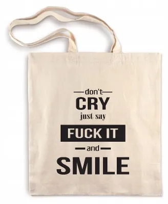 Produktbild von Allbag Baumwolltasche DON'T CRY 38x42cm Einkaufstasche mit Motiv
