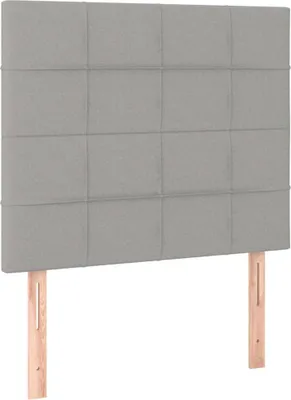 Produktbild von vidaXL Kopfteil Hellgrau 100 x 5 x 118/128 cm Stoff