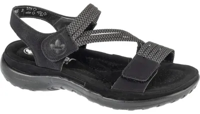 Produktbild von Rieker - Damen Sandalen, gestreift, Kunststoff PP5526 (37 EU) (Schwarz)