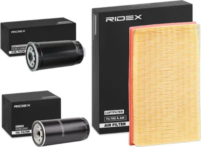 Produktbild von RIDEX Filterset Inspektionspaket Filtersatz für AUDI 80 Limousine (8C2, B4) Cabriolet (8G7, B4) 80 Avant (8C5, B4)