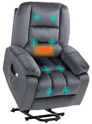 Produktbild von HOMCOM Fernsehsessel mit Aufstehhilfe Elektrisch Relaxsessel mit Massagefunktion