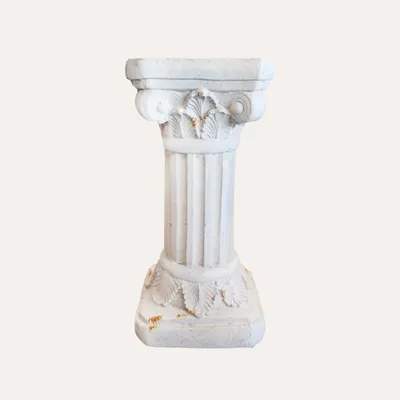 Immagine prodotto di KEYHOMESTORE | Base Capitello in Resina Bianco Anticato H. 61 cm
