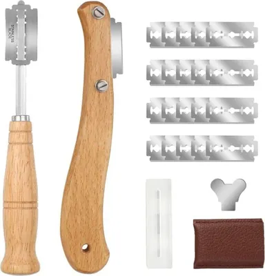 Produktbild von Bäckermesser Brot Scoring Tool Set Teigmesser mit 20 Rasierklingen