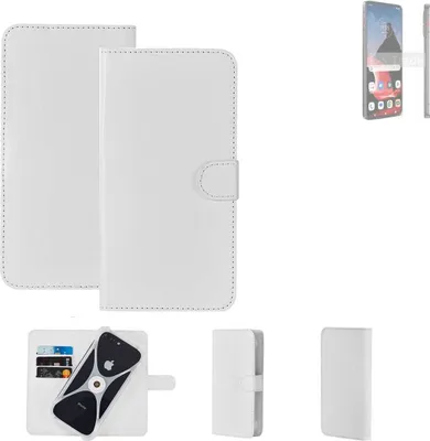 Produktbild von K-S-Trade Handy Hülle Schutz Hülle kompatibel mit Motorola ThinkPhone Cover Case Bookstyle Bumper weiß 1x
