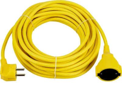 Produktbild von REV Verlängerung, Verlängerungskabel mit Winkelstecker 10m, 3680W, gelb