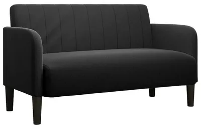 Produktbild von vidaXL Zweisitzer-Sofa Schwarz 109 cm Samt