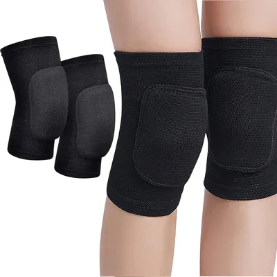 Produktbild von Knieschoner, Tanz Knieschoner Weich Knieschoner 1 Paar,nti-Kollision Weiches Verdickung Schwamm Knieschoner, Premium Knieschoner aus atmungsaktivem Gewebe,für Tanzen Fußball Joggen Tanz, Schwarz (L)
